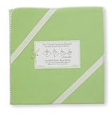 Swaddle Designs Ultimate Receiving Blanket - Pastel Kiwi with Barely Ivory Trim
