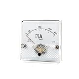 uxcell アンペアアナログ　電流パネルメータ　電流試験　ホワイト　YS-80 AC 0-200mA