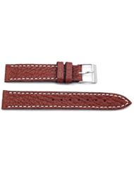 Genuine Swiss Army Brown Leather Officers 15mm Watch Strap
