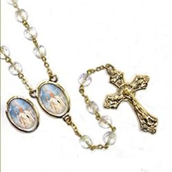 John Paul II Rosary and Pendant - 7mm Crystal Beads - 21" Total Length