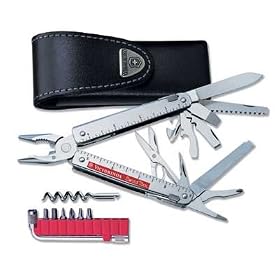Victorinox SwissTool CS Plus, Stainless Steel, 115mm, Leather Sheath 53946 by Targus
