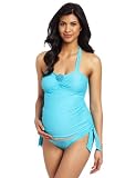 Maternal America Womens Maternity  Embellished 2-Piece Tankini