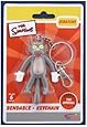 Simpsons Itchy & Scratchy Scratchy the Cat Bendable Keychain
