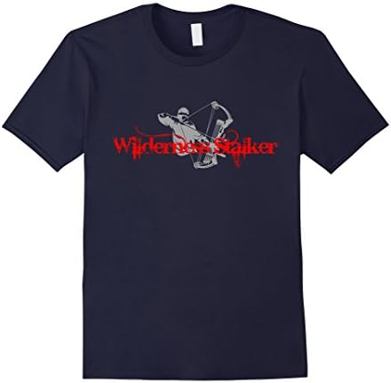 Men's Wilderness Stalker Logo Archery Hunting Bow Shirt 2XL Navy
