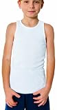 Hanes Boys White A-Shirt P5, S-White