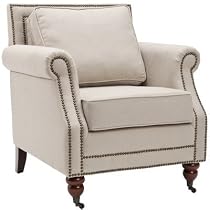 Safavieh Mercer Collection Ellen Linen Club Chair, Light Grey