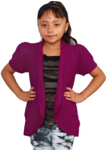 Dollhouse Little Girls Cute Boutique Purple Knit Sweater Jacket 4