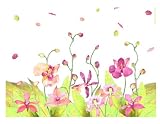 Orchids - Fresh, Original Design on a Pure Cotton Kitchen Towel