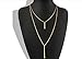 PERFORMA Gold Plated Double Chain Long Bar Multilayer Necklace For Women Girls Gift