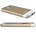 Galaxy S6 Case - VENA [iSlide+] Ultra Slim Hard Rubber-Coated Hybrid Case TPU Cover for Samsung Galaxy S6 (Champagne Gold/White)