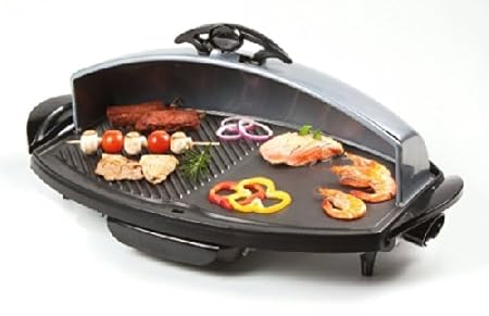 barbecue electrique interieur et exterieur 2000w noir domo