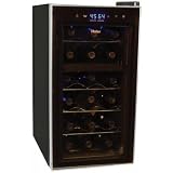 Haier HVTB18DABB18-Bottle Dual-zone Wine Cooler with Touch Screen Controls