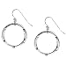 Sterling Silver Gypsy Hoop Earrings with Six Marcasite Stones