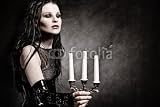 Wallmonkeys Peel and Stick Wall Decals - Gothic Girl with Candles - 24"W x 16"H Removable Graphic Wallmonkeys Peel and Stick Wall Decals - Gothic Girl with Candles - 24"W x 16"H Removable Graphic
