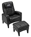 Black Leather Chair & Ottoman University of Florida Gators
