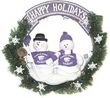 Kansas State Wildcats 20 Team Snowman Wreath