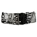 Shimmering Silver Sequin Ruffle Elastic Cinch Belt