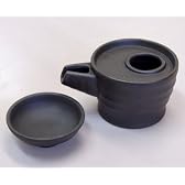 電子レンジ　燗付け器　黒備前　b336-25-26