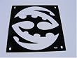 Square Blade Single Fan Grill (black)