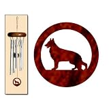 German Shepherd Dog Wind Chimes X-SMALL Silver