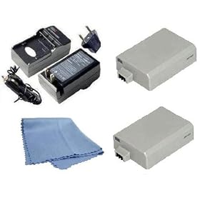 SaveOn 2 Pack Battery and Charger Kit includes Two High Capacity Canon LP-E5 Batteries + Rapid Power Charger + SaveOn Micro Fiber Cleaning Cloth for EOS 450D, 500D, 1000D, Kiss F