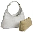 Bottega Veneta New Ball Woven White Leather Hobo 179197/V00A2/9000