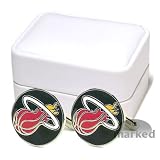 Miami Heat NBA Logod Executive Cufflink w/Jewelry Box