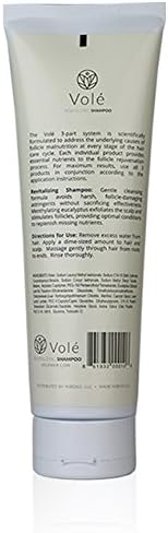 Volé Revitalizing Shampoo with Menthylating Eucalyptus. Formulated to Protect and Restore Hair - Gentle Cleansing, Rejuvenate Follicles, Scalp Exfoliation. No Sulfates, Dyes or Parabens.