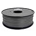 Gizmo Dorks 2.85mm PLA Filament 1kg / 2.2lb for 3D Printers, Gray