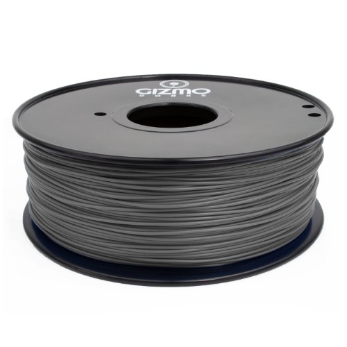 Gizmo Dorks 1.75mm PLA Filament 1kg / 2.2lb for 3D Printers, Grey