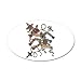 38.5x24.5O Wall Vinyl Sticker Horseshoes Roses and Crosses