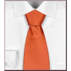 Fashion Basic Seidenkrawatte Firenze Uni Satin orange 2k