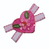 Girls Pink Heart Nature Hair Clip. Bijeaux Hair Accessories.