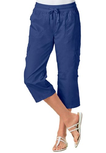 Women's Plus Size Pants, capri style in convertible lengths