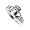 Sterling Silver 10mm Claddagh Heart Polished Finish 2mm Wide Band Ring Size 5
