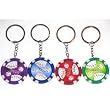 Casino Authentic Clay Poker Chip Keychains - 4 Pieces