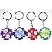 Casino Authentic Clay Poker Chip Keychains - 4 Pieces