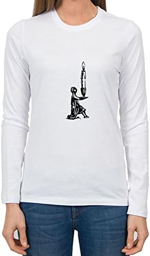 Customizable Off-the-record Antique Statue Candel Hol Fashionalble T-shirt In White Women Cotton X-large