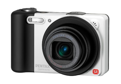 Pentax Optio RZ10 Digital Camera - White (14MP, 10 x Optical Zoom) 2.7 inch LCD Screen