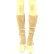 Winter Ski Ribbed Knit Leg Warmers Dancer Zipper Khaki