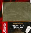 Sunbeam Heated Green Microplush Throw Blanket Electric