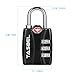 Tasbel TSA Lock Heavy Duty Luggage Combination Locks for Travel with Sturdy Shackle - Lock Alert - Theft Protection