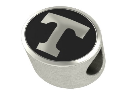 Tennessee Vols Collegiate Bead Fits Most Pandora Style Bracelets Including Pandora, Chamilia, Biagi, Zable, Troll and More. High Quality Bead in Stock for Immediate Shipping