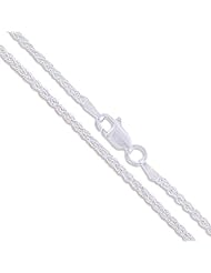 Sterling Silver Wheat Chain 2mm Soild 925 Italy New Foxtail Spiga Necklace 36"