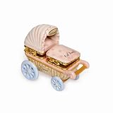Mud Pie Baby Little Princess Double-Hinged Ceramic Treasure Box for First Tooth and First Curl