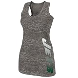 New York Jets Women's Intense Defense II Gray Burnout Tank Top