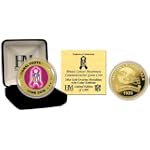 Highland Mint Arizona Cardinals 24 KT Breast Cancer Awareness Game Coin