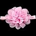 Qandsweet Baby Girl Elastic Headbands with Chiffon Flower