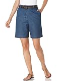 Karen Scott Shorts, Belted Denim