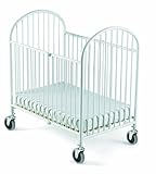 Foundations Pinnacle Folding Compact Steel Crib with Innerspring Mattress,  ....